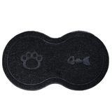 Tapete Para Pet Comedouro Gato Ração Água 46cm X 26cm Preto