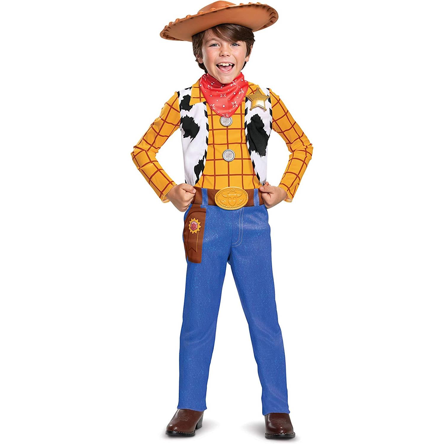 Toy Story Woody Boys Tamanho L 10/12 Traje Disney Cowboy Chapéu