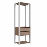 Módulo Para Closet Com Gavetas E Cabideiro 183x45x60cm Prodecor Branco/montana