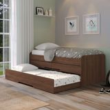 Cama De Solteiro Dupla Mdf Com Bau E 2 Gavetas Juliette Shop Jm Jacaranda