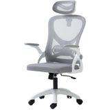 Cadeira Office Columbus Tela Mesh Cinza Com Apoio De Cabeça E Base Cinza - 74522