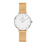 Relógio Feminino Pulseira Dourada Analógico Casual 32mm