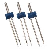 Kit Agulha Dupla 2mm 3mm E 4mm Singer Elgin Com 3 Peças
