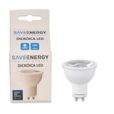 Lampada Dicroica Led 7w Branco Quente 2700k Save Energy