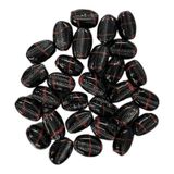 Kit 10 Firmas De Buzios 22 Mm Preto Vermelho Murano Guias