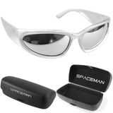 Oculos Sol Masculino Trap Rap Oval Y2k Bale Ref Hype + Case