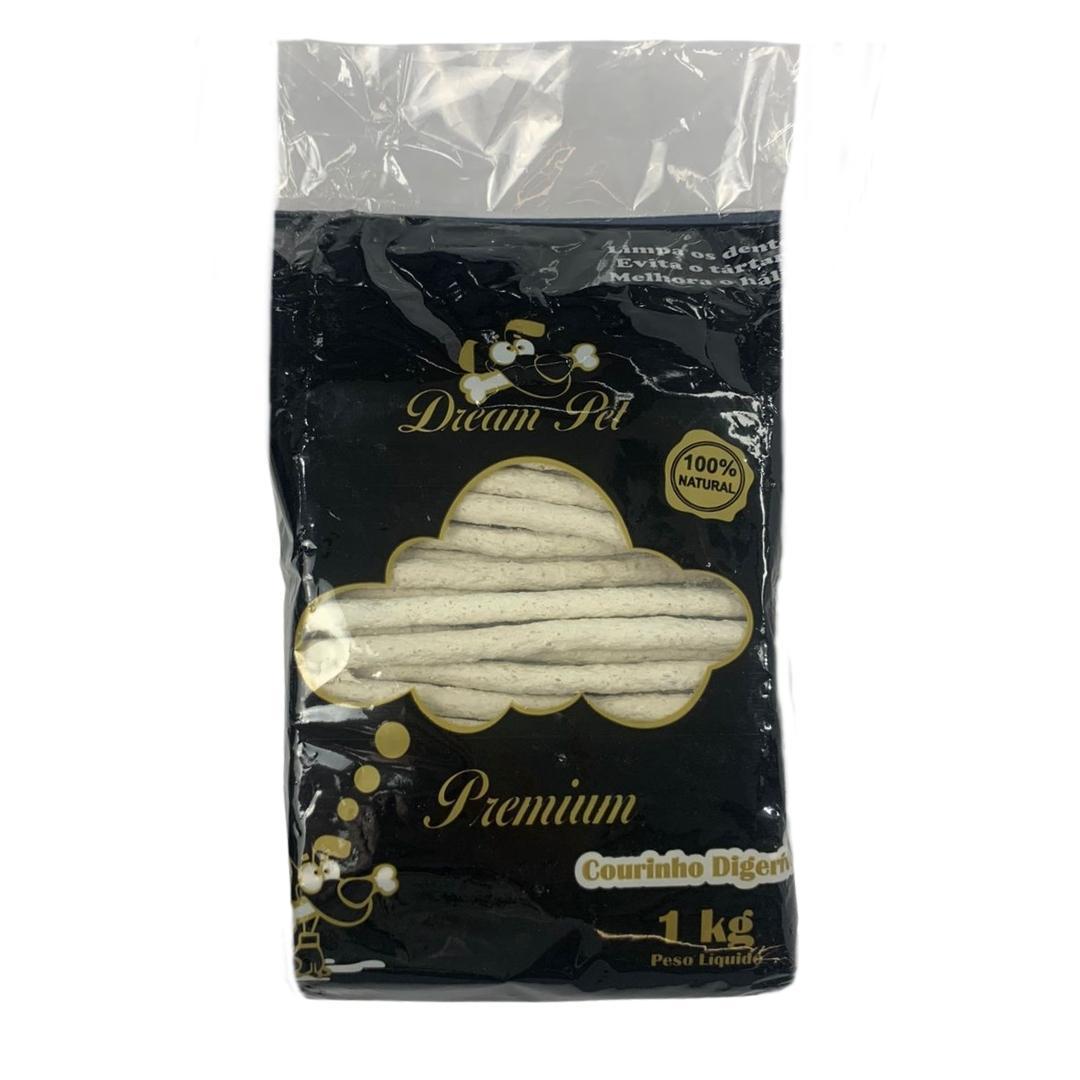 Petisco Para Cães Osso Palito Branco 8mm Dream Pet 1kg