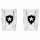 Jogo Com 2 Copos De Vidro Para Shot 70ml - Botafogo