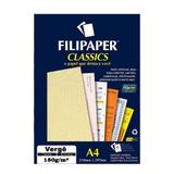 Papel Vergê 180g Creme A4 Filipaper 50 Folhas