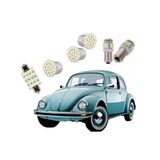 Kit Lâmpadas Led Blue Lion Fusca Farolete Placa Ré