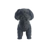 Filhote Shitzu Em Pé Decoração 3d - Preto 8,5x6,5x11 Cm