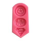 Molde Silicone Super Heróis - Gmezn1123 Vermelho