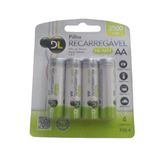 Pilha Recarregável Aa 2500mah - 4 Un