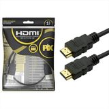 Cabo Hdmi 2.0 4k Hdr 19p 1m Pix Gold, Preto