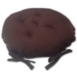 Assento Para Cadeira Almofada Futon 40x40 Redondo Marrom