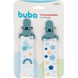 Prendedor De Chupeta 2und Estrelas Azul Buba