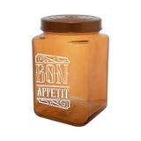 Pote Vidro Tampa Bon Appetit Bronze 1,5 Litro Casambiente