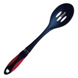 Colher Para Servir Arroz Grande Nylon Preto Utensílio 34 Cm