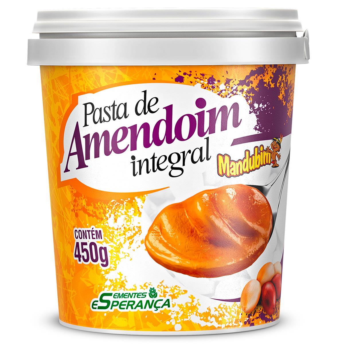 Pasta De Amendoim Integral Tradicional Sem Açucar 450 Gramas