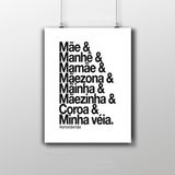 Placa Decorativa Mãe &amp; - Presente Para Mãe Quadro 20x30cm