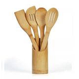 Kit Utensílios Ecokitchen Madeira Bambu 5 Peças Mimostyle