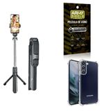 Kit Tripé De Selfie + Capinha Samsung S22 + Película 3d