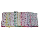 Fralda Dugu Estampada Luxo Feminino 70x70 Crochê Kit 5 Peças