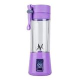 Mini Liquidificador Mixer Juice Garrafa Portátil Usb Roxo