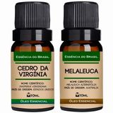 Kit 2 Óleos Essenciais 10ml - Cedro Da Virgínia + Melaleuca