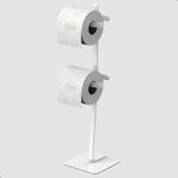 Suporte Para Papel Higiênico De Chão Duplo Oslo Branco 50cm