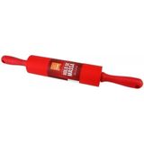 Rolo Para Massa Profissional Silicone Vermelho