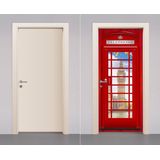 Adesivo Decorativo Porta Cabine Telefonica Londres Big Ben