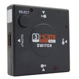 Hub Switch Hdmi 3 Portas Xcell Preto - Xc-hub-hdmi