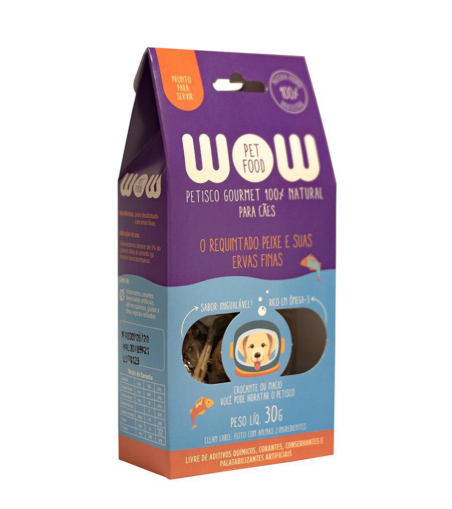 Petisco Natural Wow Pet Food Peixe E Ervas Finas Cães 30g