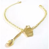 Pulseira Confeiteira Boleira Doceira Folheado Ouro 18k