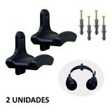 Kit 2 Suportes De Parede Para Headset Gamer Headphone Preto