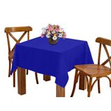 Toalha De Mesa 8 Lugares 2,45m Retangular Oxford Azul Royal