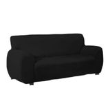 Capa De Sofá Coladinha Kit 3 Lugares Preto