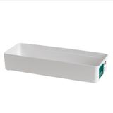 Organizador De Plástico Multiuso Branco 40x15x7,5cm