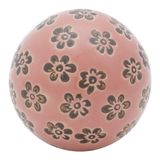 Bola Decorativa 5,5cm De Cerâmica Rosa Small Flower