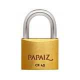 Cadeado Papaiz 40mm Dourado Aço Inoxidável Latão