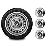 Kit Calotinha Renault Logan Aro 13-15 Prata 4 Furos