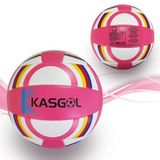 Bola De Voleibol Rosa E Branco Colorida Tamanho Oficial