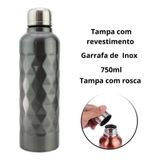 Garrafa Squeeze Inox Fitness Água Academia Esporte