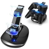 Carregador Ps4 - 2 Carregamentos - 5v - Led - Preto