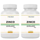Combo 2 Potes De Zinco Quelato 30 Mg 120 Cápsulas