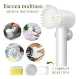 Escova Limpeza Elétrica Multifuncional Recarregável - 5 Em 1