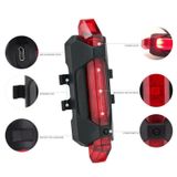 Led Vermelhos Segurança Bicicleta Bike Carregamento Usb