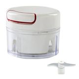 Mini Processador Picador De Alho Tempero Manual - Branco