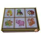 Brinquedo Pedagógico Madeira Jogo Memória Infantil Premium